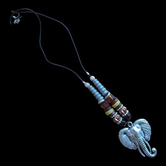 Elephant Head Statement Piece Necklace and Earrings Set Safari Bama Pride - Picture 12 of 12